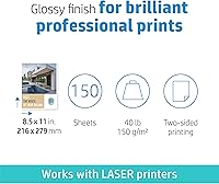 Vista 2 de Papel de folletos HP, brillante, 8.5 x 11 pulgadas, 150 hojas