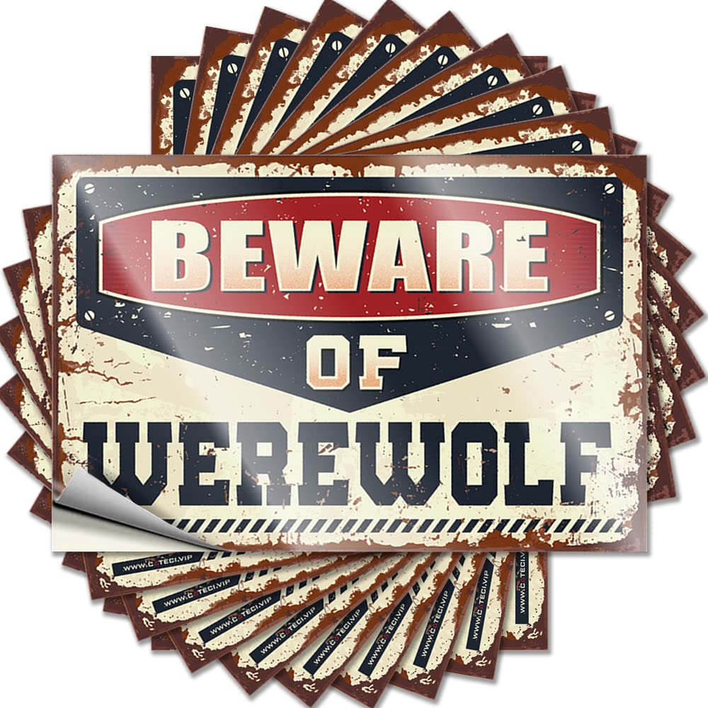 Beware of Werewolf Saying Dorm Room Stuff | Big Cover Removable Decal Pack(6X9CM)