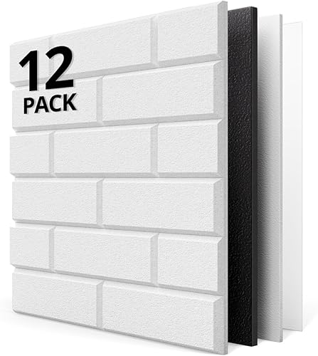 Miniatura 15 de Kuchoow - Paquete de 12 paneles acústicos de pared, paneles decorativos autoadhesivos absorbentes de sonido de alta densidad para pared, puerta y