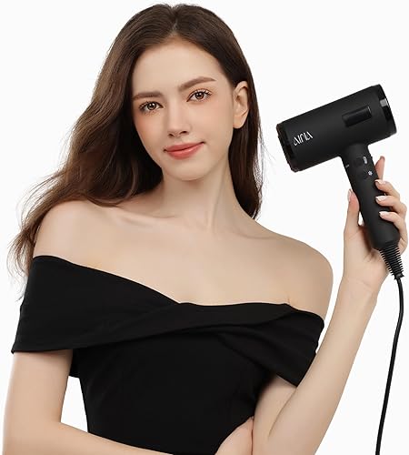 Miniatura 6 de AINA Secador de pelo Pro Salon (nueva tecnología), secador de pelo con cepillo difusor peine para mujeres  Secador de pelo BLDC  Motor sin