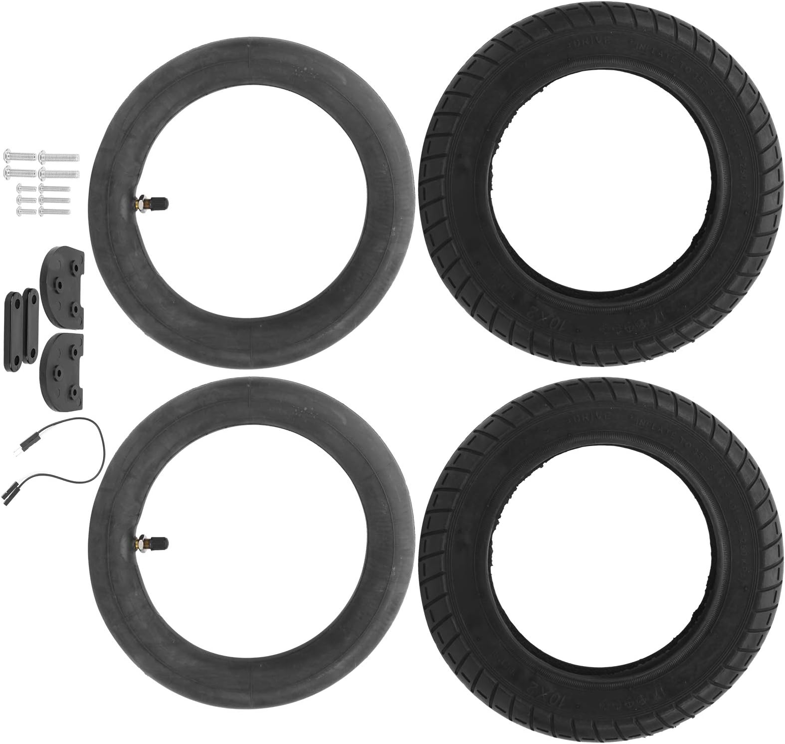 Thicker Black Scooter Tyre, Rubber Scooter Tire, Larger Diameter for Replacement Xiaomi M365 Electric Scooter 10‑Inch Scooters Outdoor