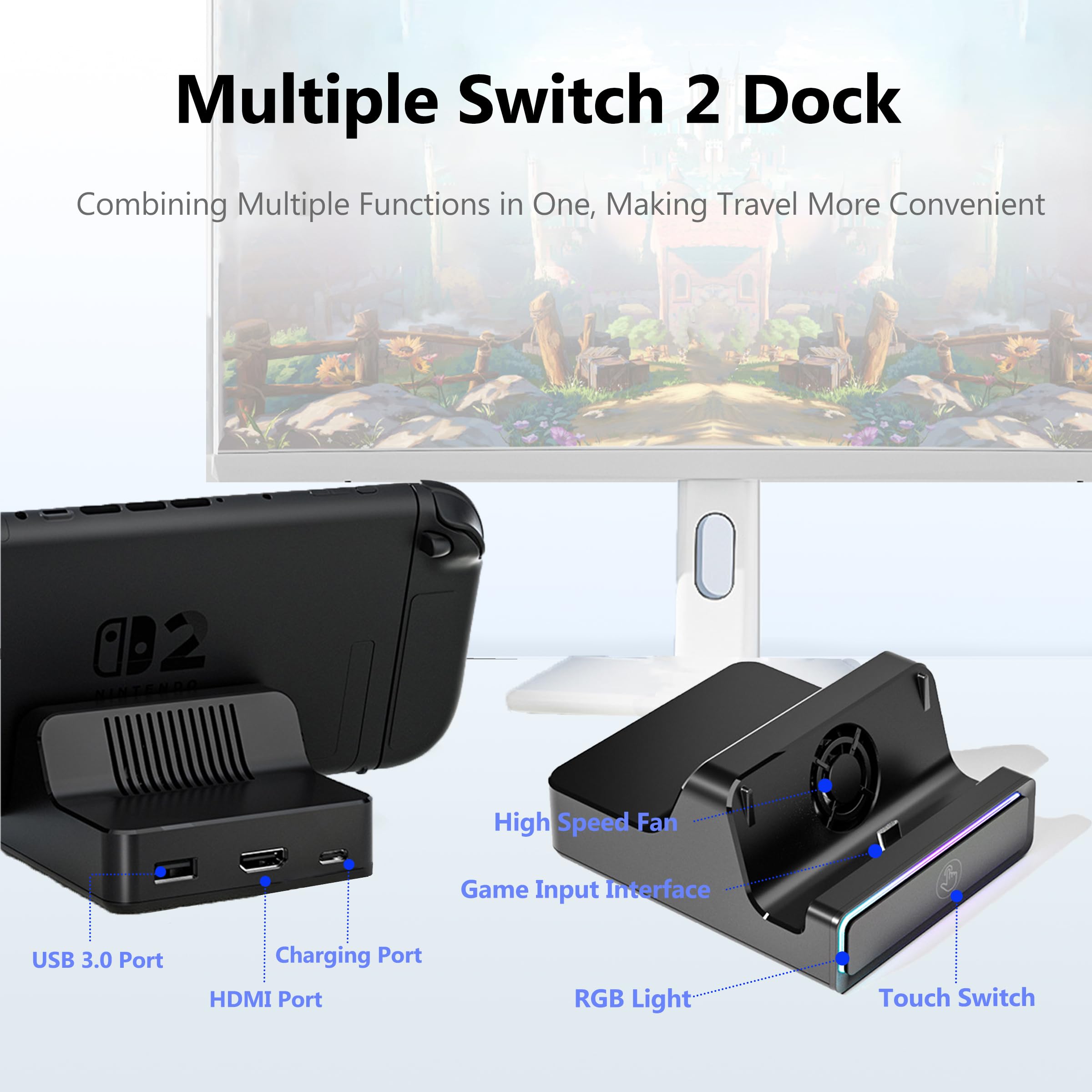 Amazon.com: Switch 2 Dock for Nintendo Switch 2, Portable TV