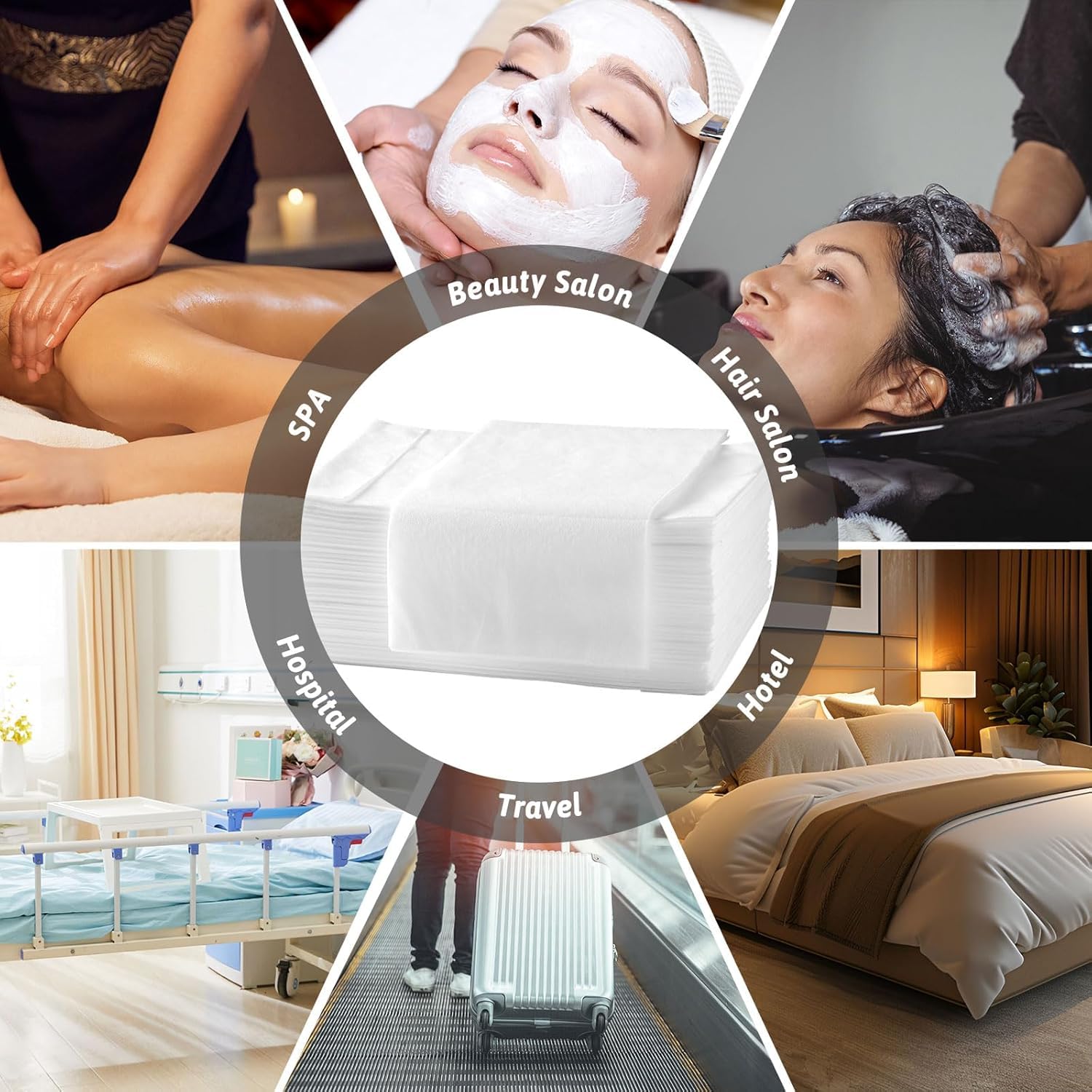 100 Stück Einweg Massageliegen Auflage Einweg Bettlaken Hautfreundliche Einweg Massagetisch Bettlaken Vliesstoff Massageliegen Auflagen für Spa Tattoo Salon 80 x 180cm (Weiß)