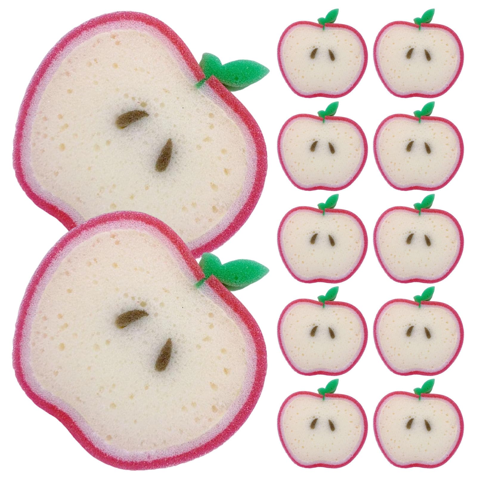 Esponjas de cocina de fruta 3D: limpieza divertida y ergonómica para tu hogar en pack de 12