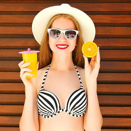 Miniatura 6 de 10 fundas de silicona para tazas de bebidas de 4.13 pulgadas, tapas de silicona antipolvo con soporte para cuchara para café, té, taza de vidrio,