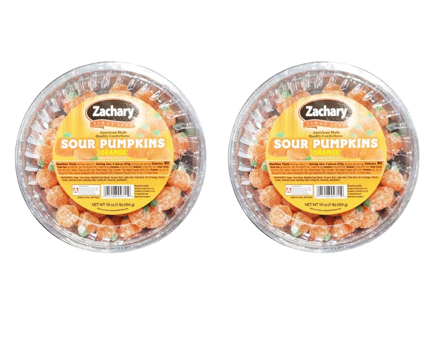 Zachary Orange Sour Pumpkins (2 Pack, Total of 32oz)