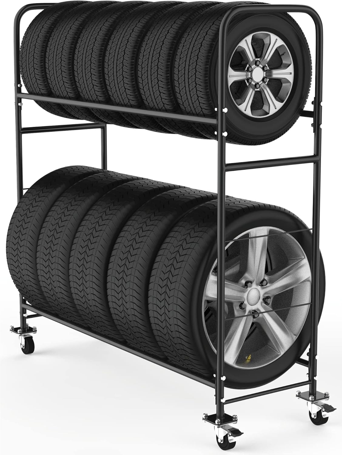 Tire Storage Rack Rolling Tire Rack for Garage Indoor