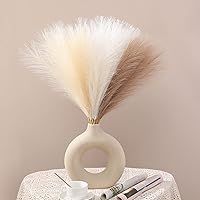 Vista 35 de Serwalin Decoración de Hierba de las Pampas, Decoración de Pampas Negra, 17 pulgadas, 6 piezas de Hierba Sintética de Pampas, Decoración Moderna