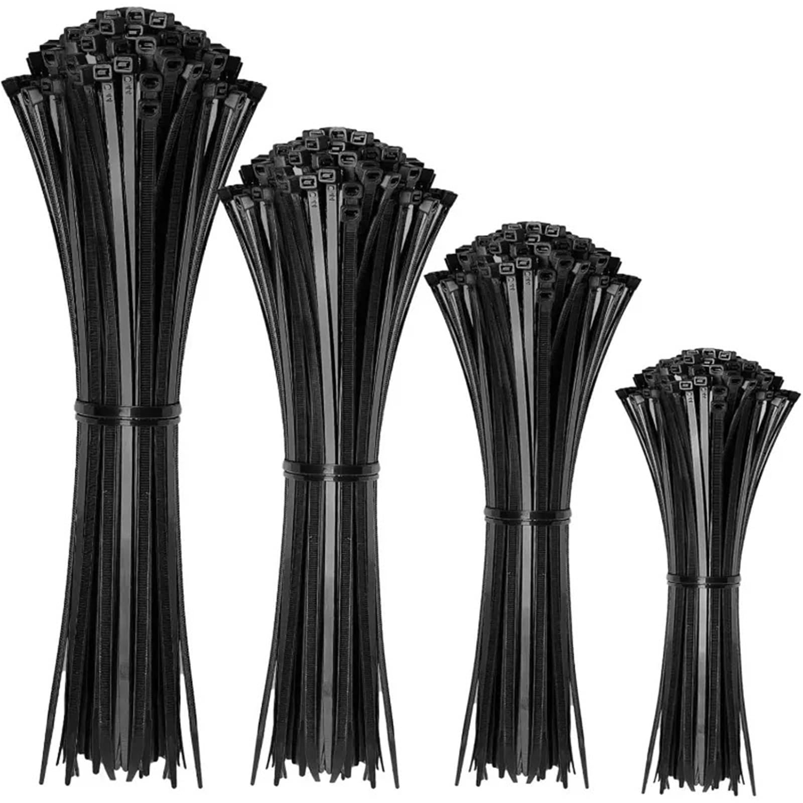 Gbrcen Black Cable Ties 1000Pcs /White Nylon Zip Ties
