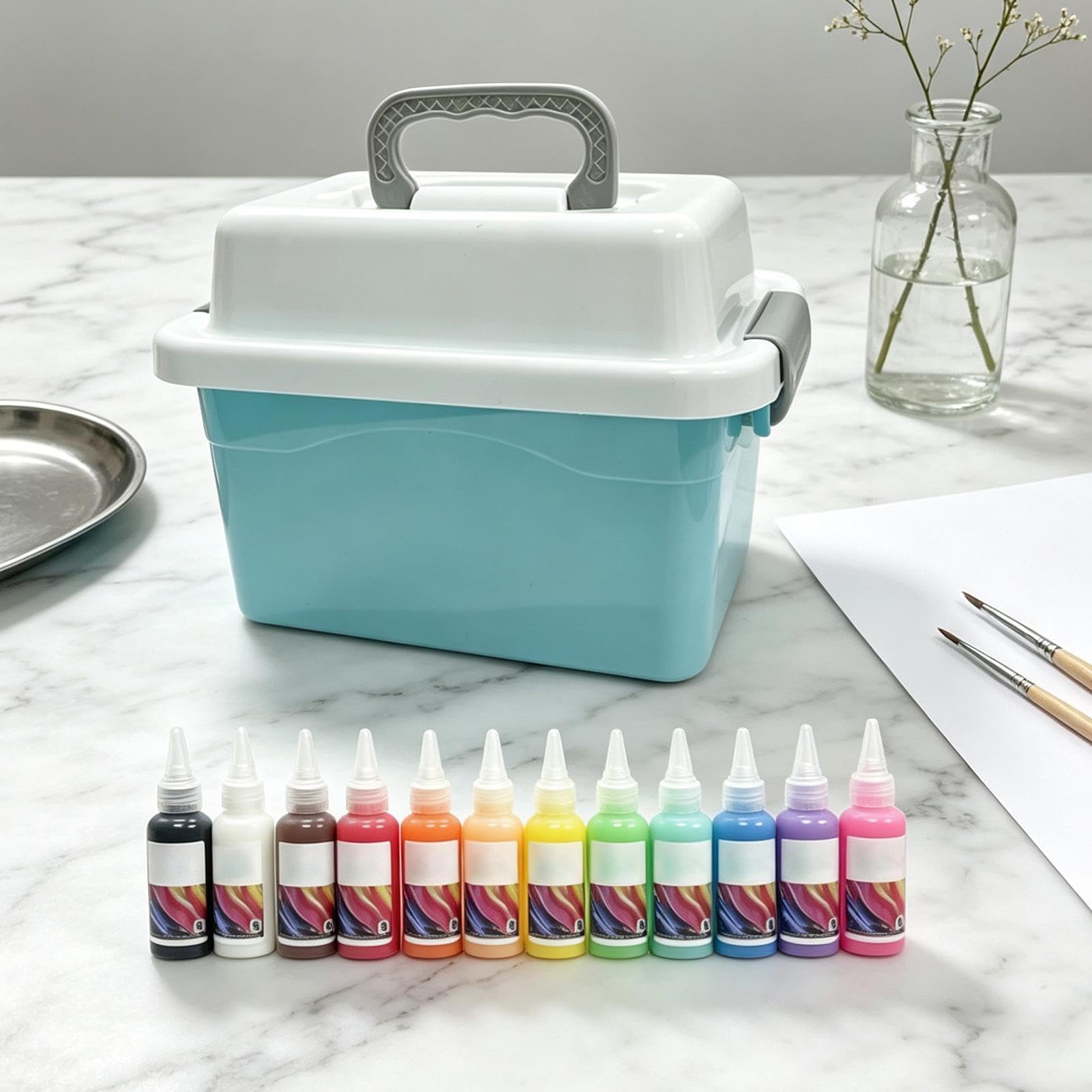 Kit Gel Aquatique 12 Couleurs 12 Moules Créatures Marines Sensoriel Enfant