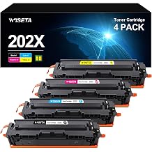 202X 202A CF500X Compatible Toner Cartridge Replacement for HP 202X CF500X 202A CF500A Compatible with HP Pro MFP M281fdw M281cdw M254dw M281 M254 M280nw Printer1Black 1Cyan 1Magenta 1Yellow