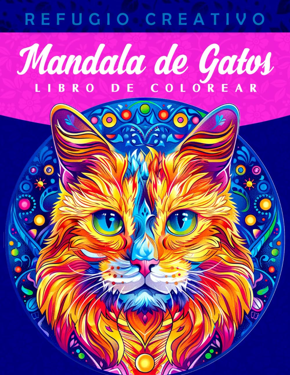 Livre de coloriage mandala chat pour célébrer l'amour des félins