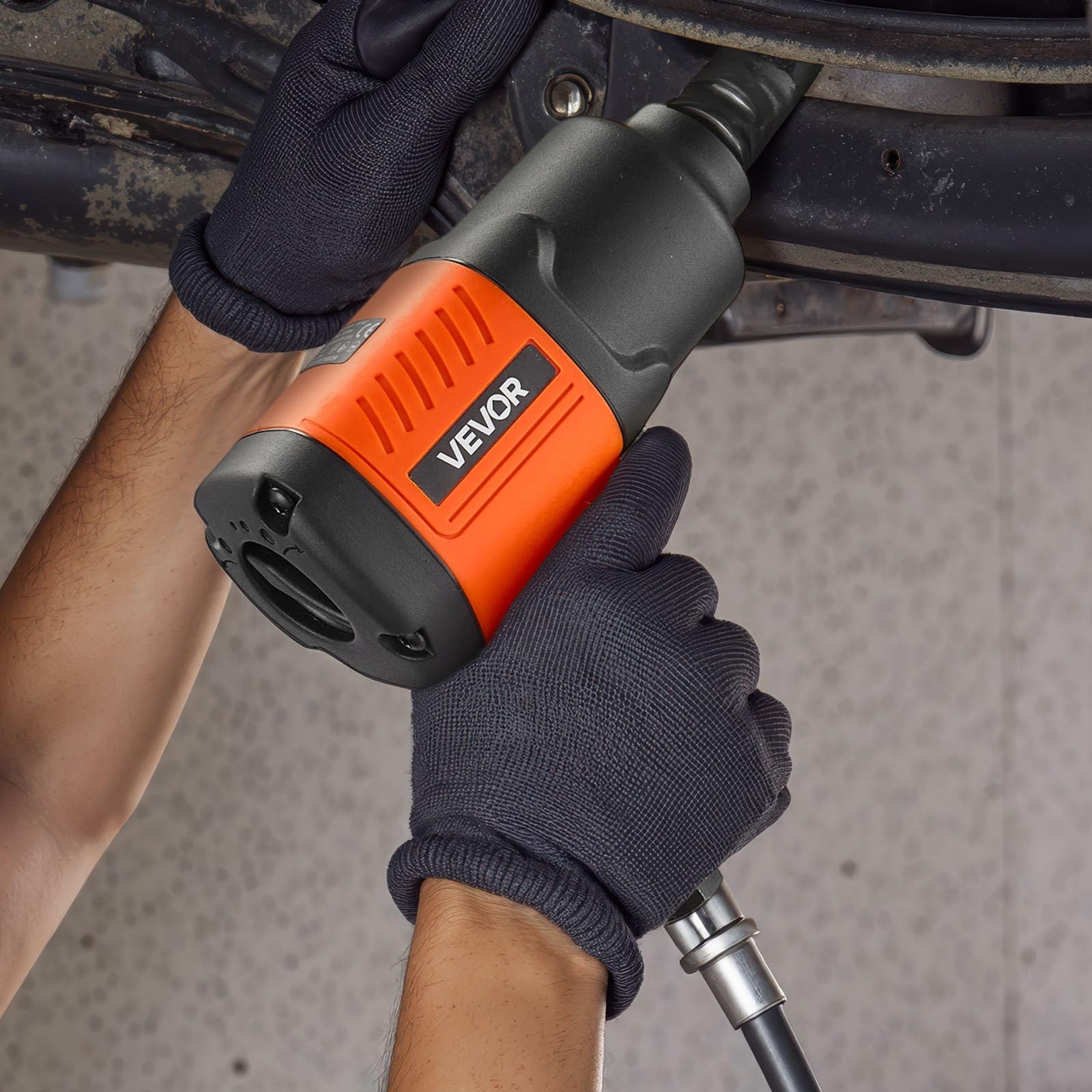VEVOR Chiave a Percussione Pneumatica, Chiave Pneumatica con Attacco da 12,7 mm, Coppia Inversa Fino a 1490 Nm, Avvitatore a Percussione Leggera e Regolabile a 4 Velocità per Riparazioni Auto