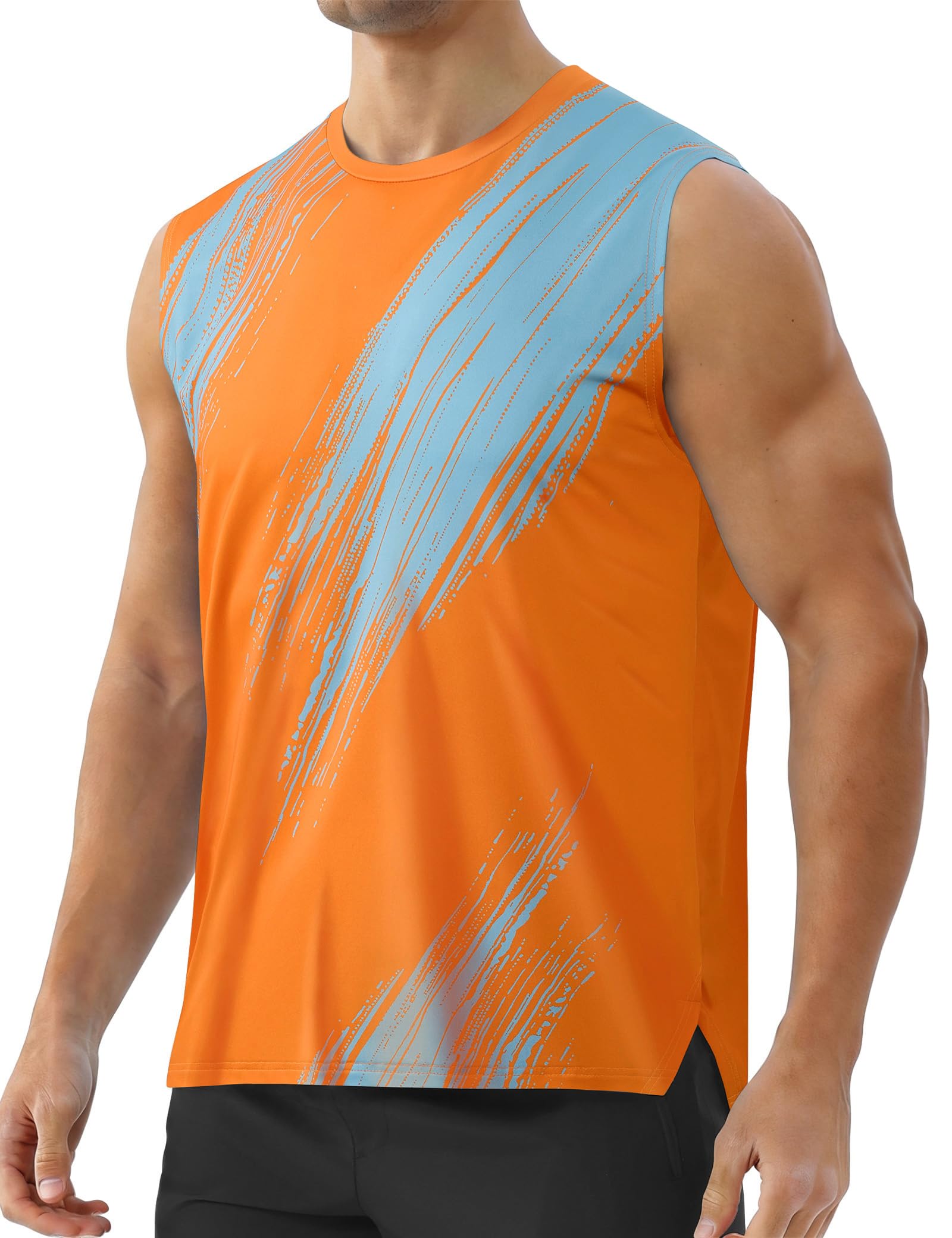 APTRO Herren Tank Top Ärmelloses Muskelshirt Atmungsaktives Schnelltrocknendes Funktionsshirt Elastisch für Gym Fitness Sport Workout