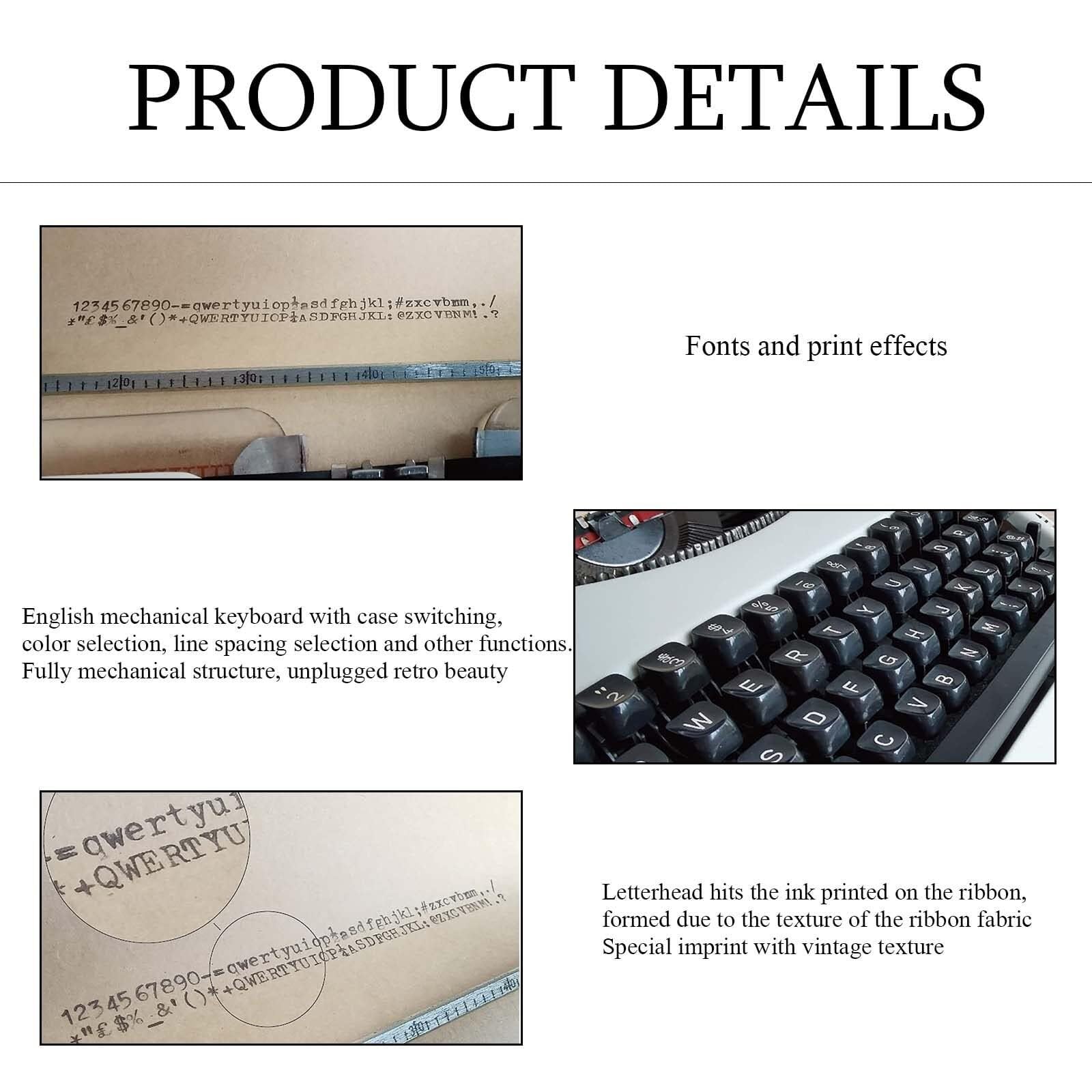 Máquina de Escribir Vintage de Metal, máquinas de Escribir Antiguas, máquina de Escribir mecánica portátil Antigua, Siente el Encanto de los Viejos Tiempos
