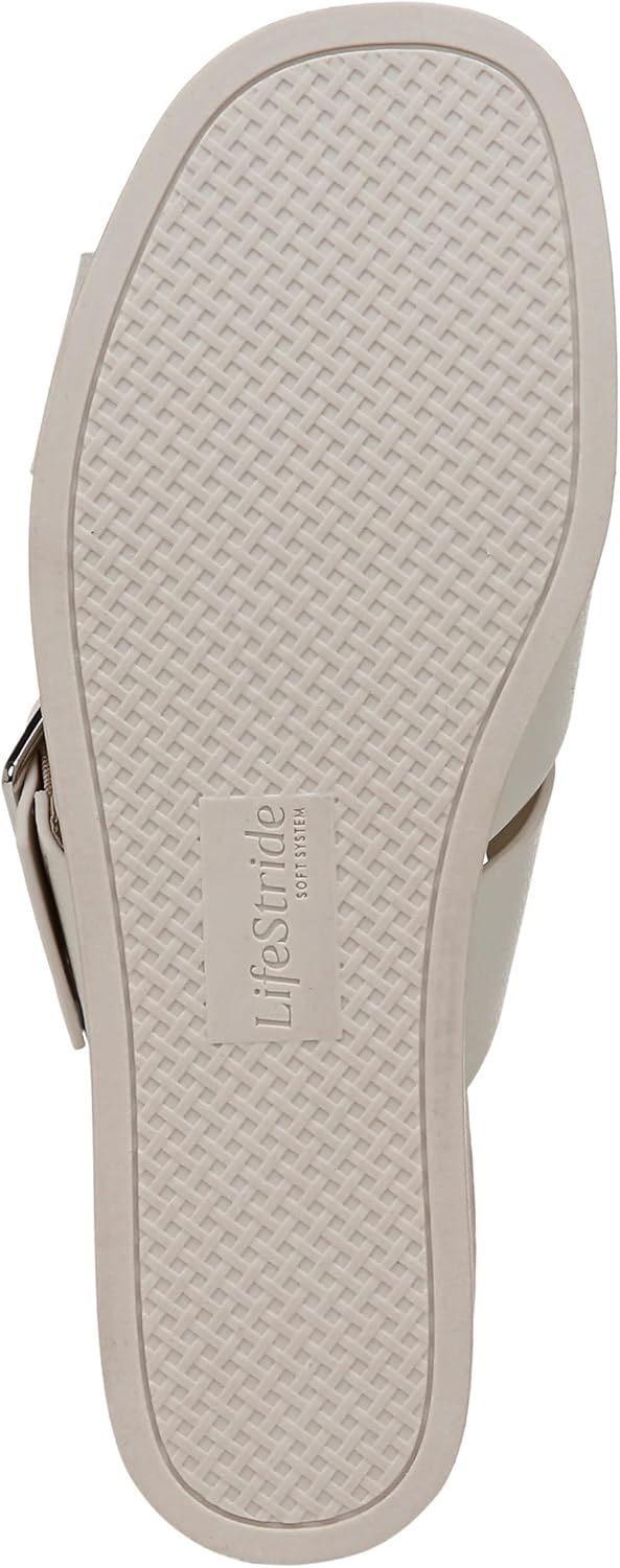 LifeStride Womens Getaway Slide Sandal Bone 10 W - Image 4