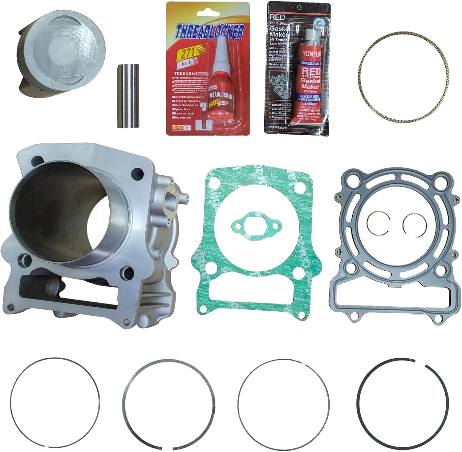Top End Rebuild Kit w/Cylinder Piston Fit for HiSUN UTV ATV 500 HS YS Massimo Msu 13101-004-0000 12100-F18-0000