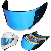 Shoei RF1200 X14 Helmet Visor Replacement Shield, Anti-Fog Sun Shield Accessory Compatible with RF-1200, CWR-1, X14, Z7, X-SpiritSapphire Blue