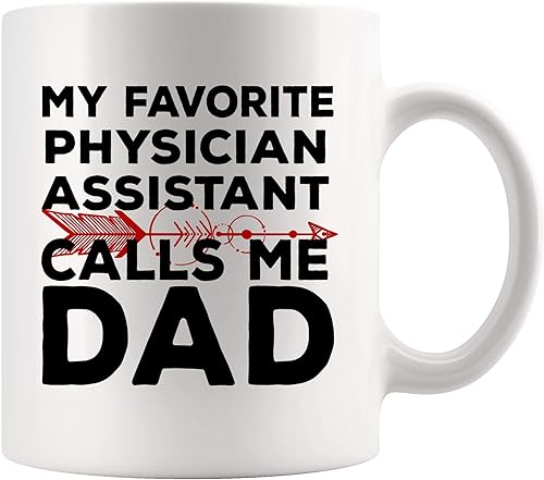 Taza de café con texto "My Favorite Calls Me Dad asistente médico" para el día del padre | El mejor regalo para la medicina futura curandero