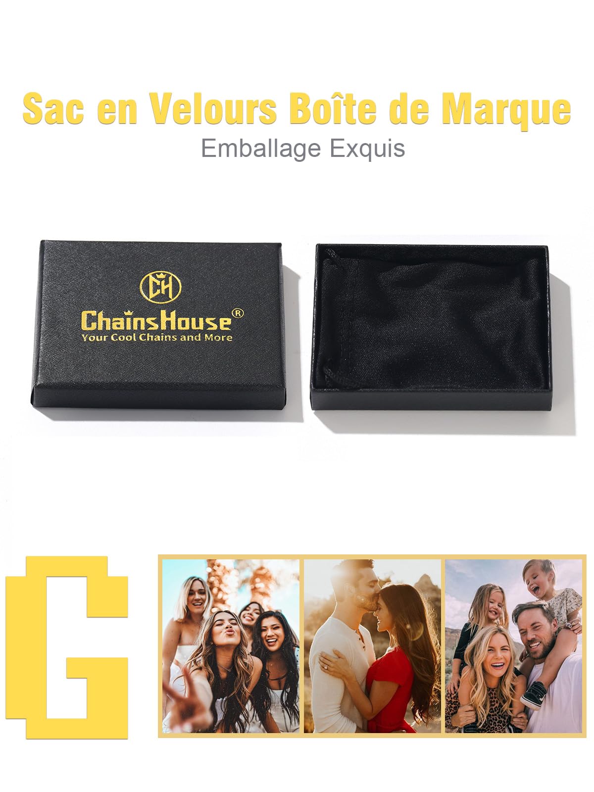 ChainsHouse Chaine Homme Figaro 1+3 Collier Homme Acier Inoxydable Maille Punk Femme Ras de Cou Petit Rock, 4/6/9/13mm Largeur,36-76cm Longeur, Argenté/Doré/Noir Chaîne Bijoux Cadeau Ami