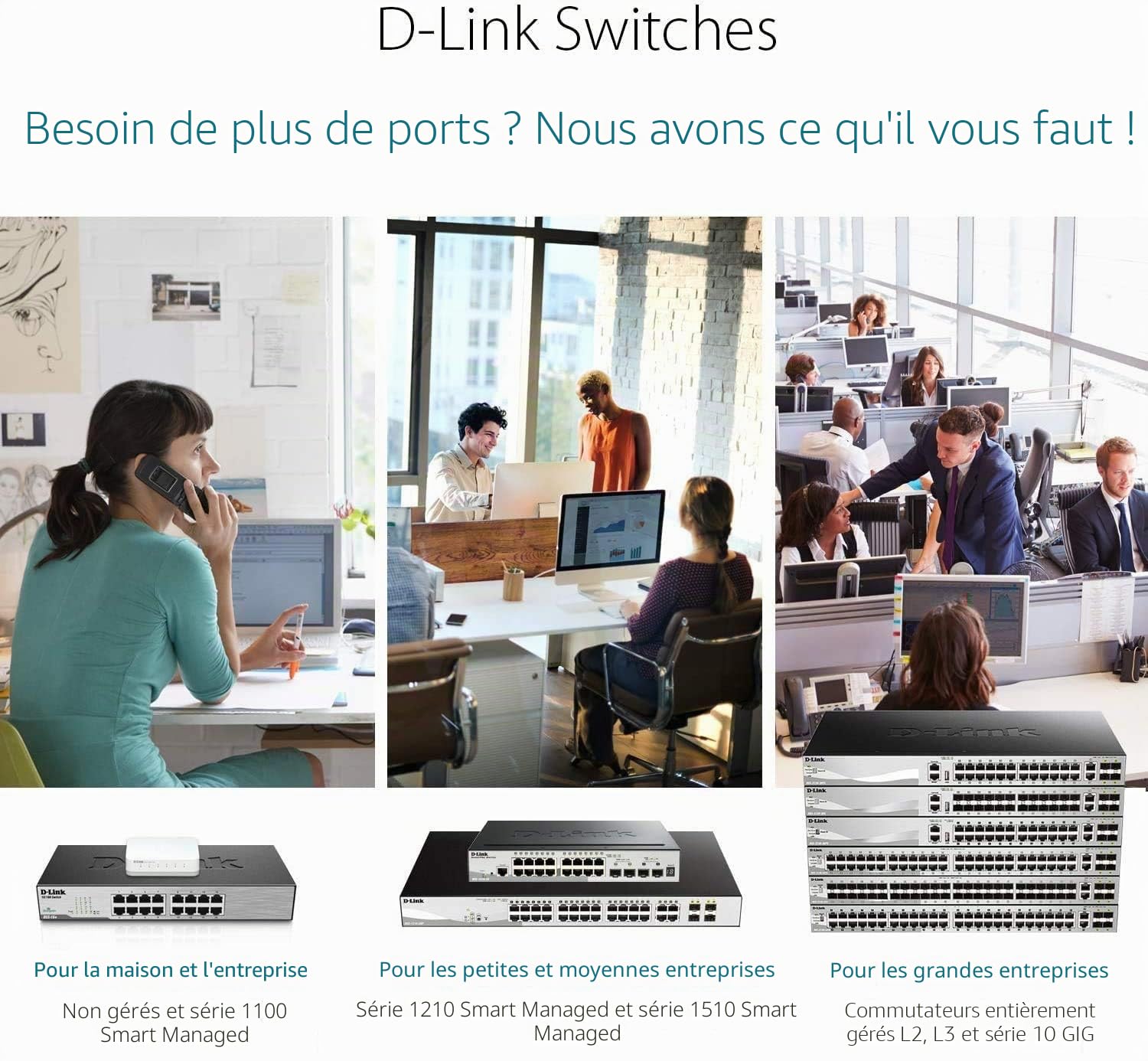 D-Link DGS-1016D Switch 16 Ports Gigabit Metallique 10/100/1000mbps - Idéal Partage de Connexion et Mise en Réseau Small/Home Office