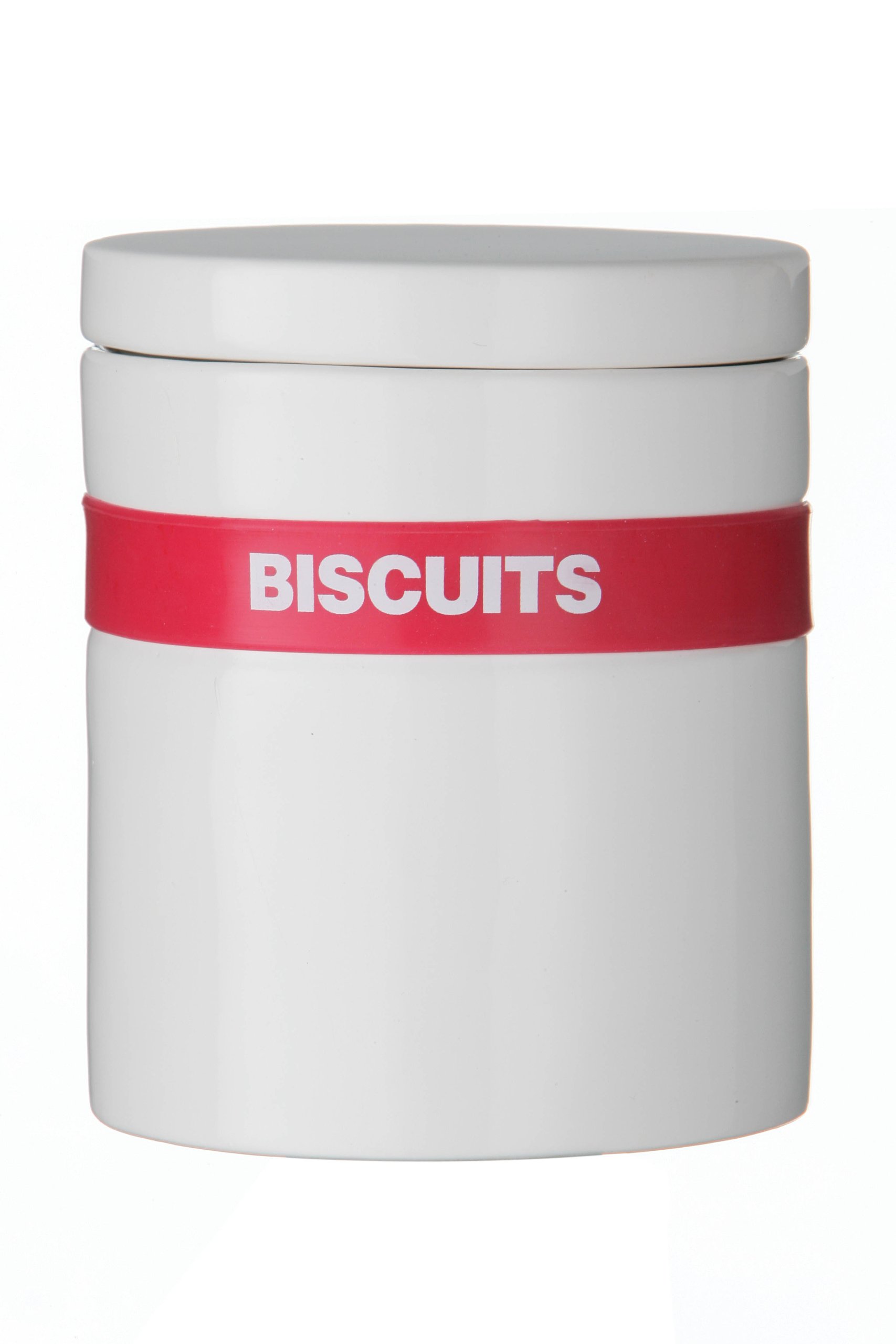 Orsina Hot Pink Silicone Band Biscuit Jar from B&Q