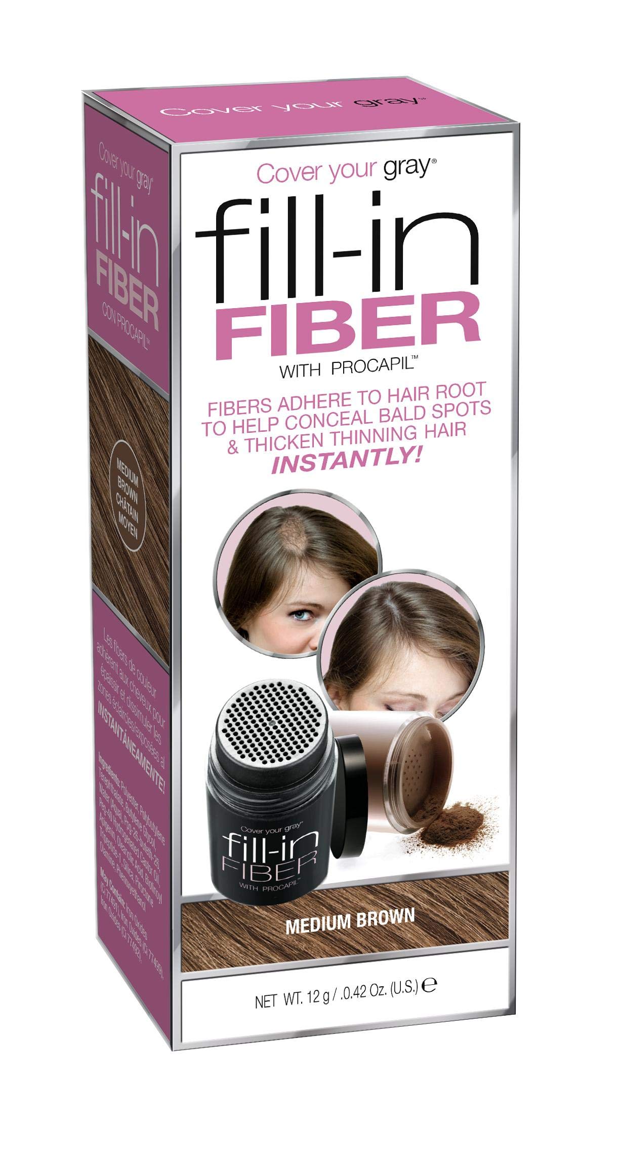 Cover Your Gray Fill-In Fiber - Medium Brown (Pack of 2)