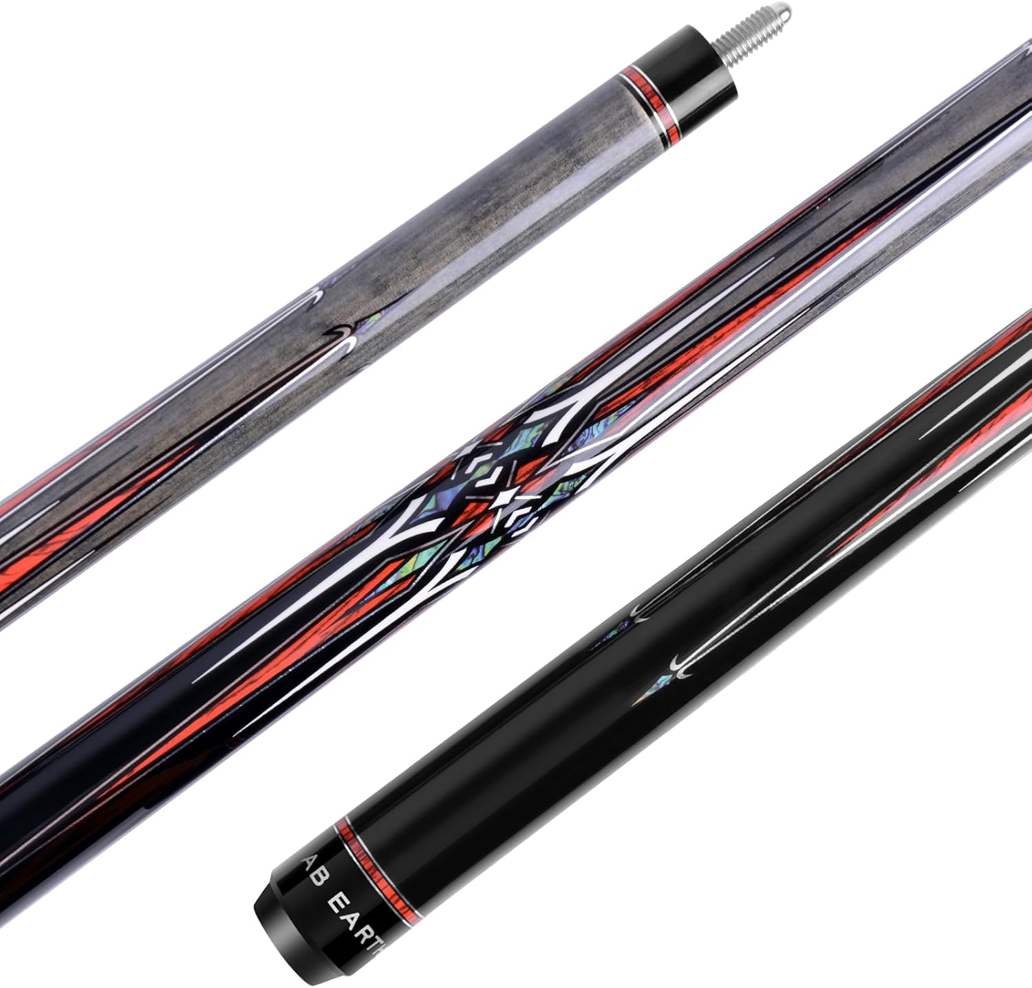 36 Inch/ 42 Inch/ 48 Inch Short Pool Cue Stick for Kids, Canadian Maple Billiard Cues for Tight Spaces, 2024 Grey 42"
