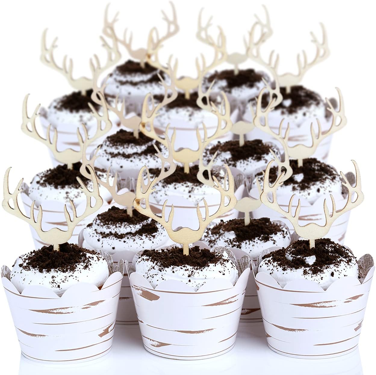 Birch & Burlap Cupcake Wrappers, 48 Count - Weddings - Pretty Cute Studios image 2