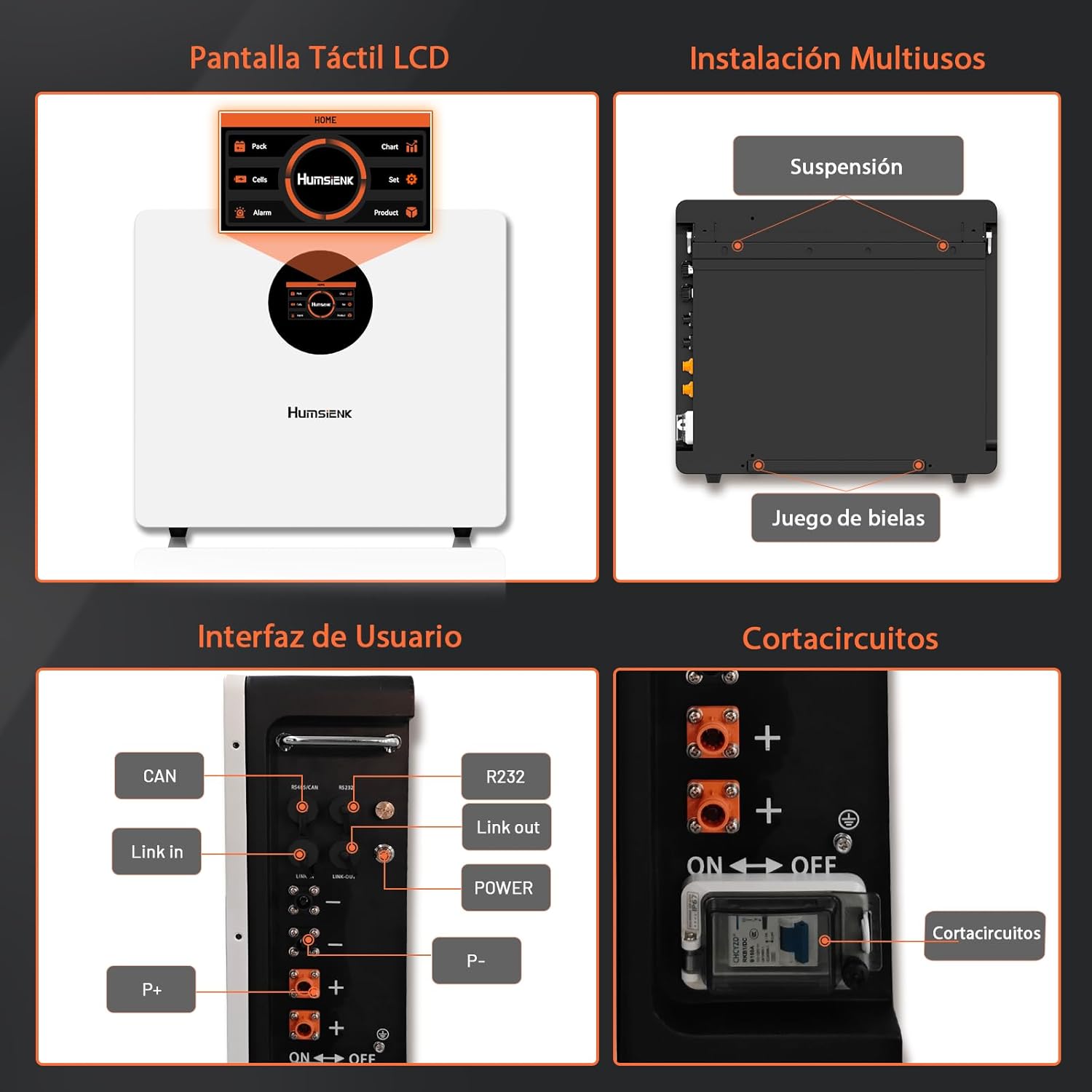 HumsiENK Battery Installation and Interface Details