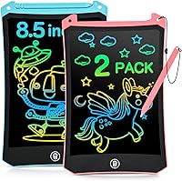 Vista 8 de Tableta de escritura LCD, paquete de 2 juguetes para niños pequeños, almohadilla de dibujo de 10 pulgadas, artículos esenciales de viaje para niños