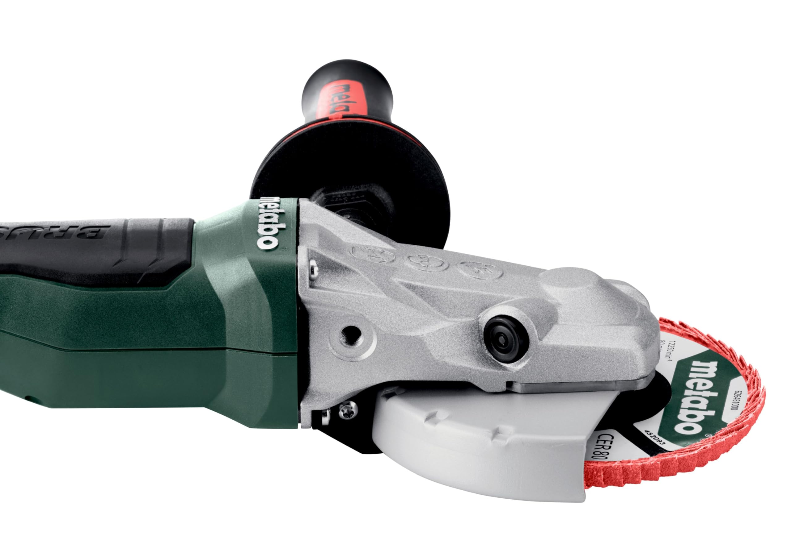 Metabo WVBF 18 LT BL 11-125 Quick akumulatorowa szlifierka kątowa z płaską głowicą – w zestawie MetaBOX 165 l (napięcie akumulatora 18 V, średnica tarczy 125 mm, waga 1,9 kg) 601307840