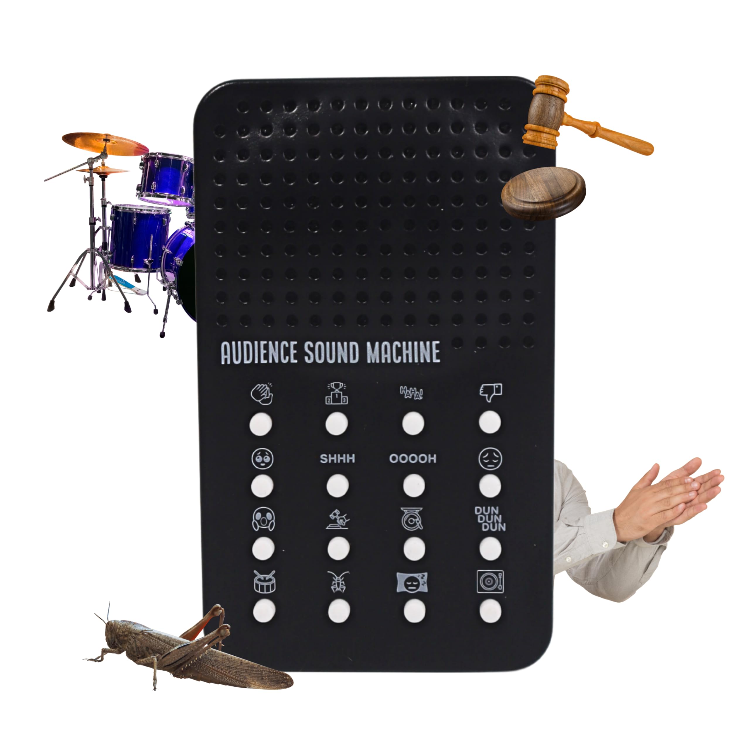 Audience with 16 Cheers, Boos, Noises, Portable Electronic Audience Themed for Kids with 16 Effects, Birthday Practical Jokes