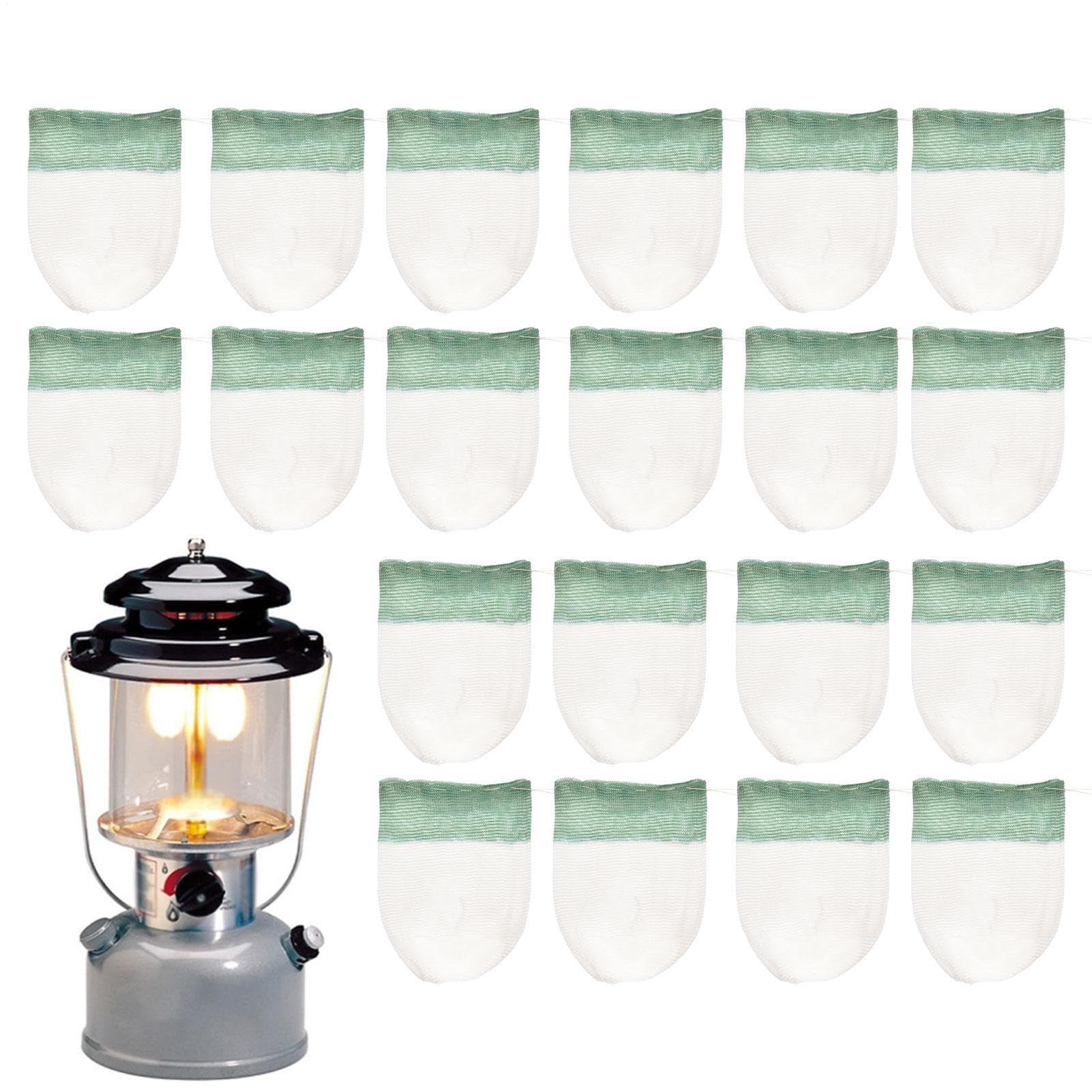 Pezzi di ricambio da campeggio Lanterne - Retin per lampade a gas esterne | 20 coperture universali per tende, escursioni, notturne, per illuminazione esterna, utili per viaggi