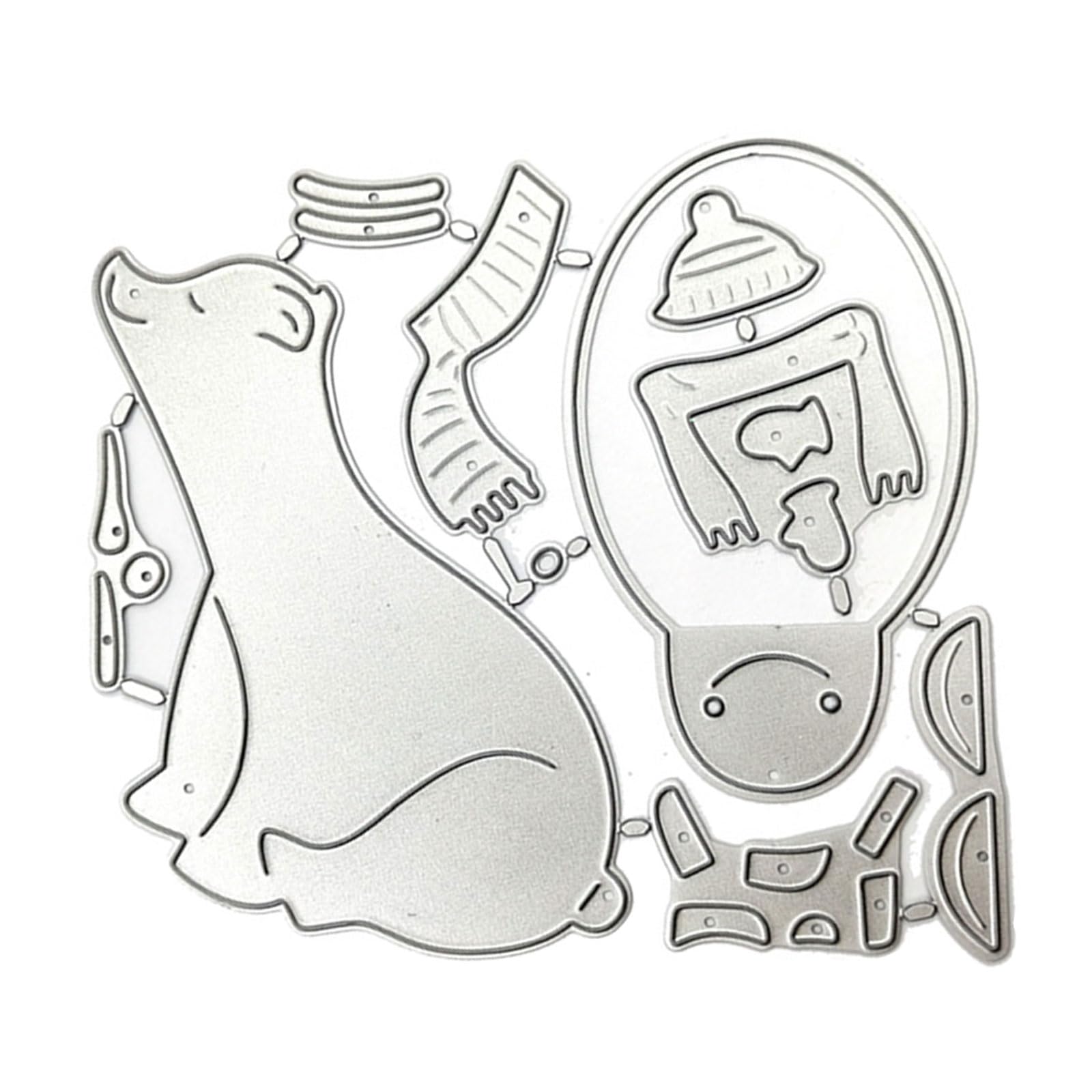Tsophreniq Christmas Series Die Cut Stencils Template Molds Christmas Sleigh Metal Cutting Dies for Album Scrapbooking Decorations Series Metal Cutting Dies Sleigh Die Cut