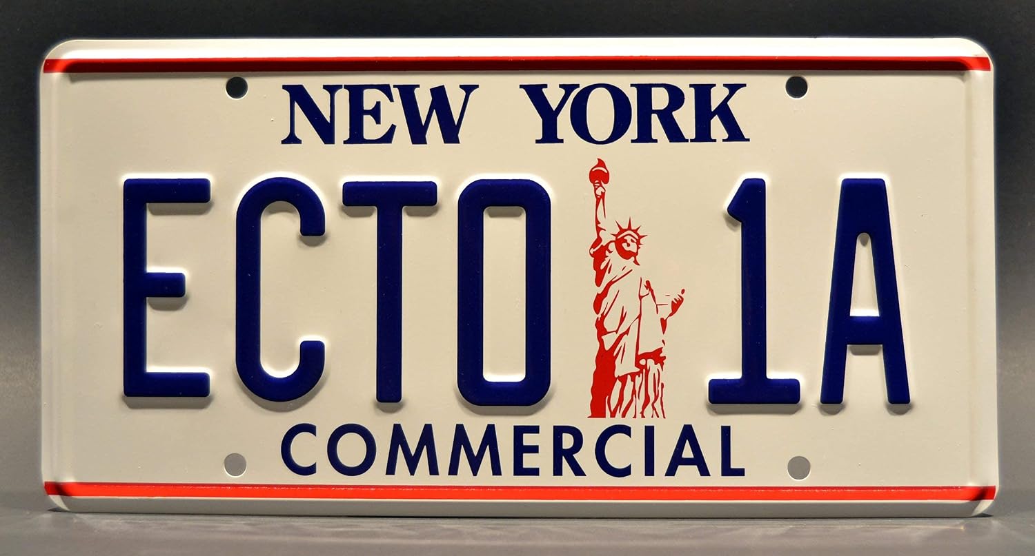 Ghostbusters | ECTO-1 + ECTO-1A | Metal Stamped License Plates