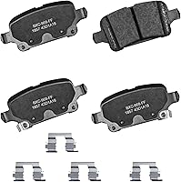 Vista 281 de Pastillas de freno traseras cerámicas Bendix Premium SBC1337 para Cadillac CTS 2014-2008, SRX 2016-2010, Chevrolet Camaro 2015-2010, Saab 9-4X 2011