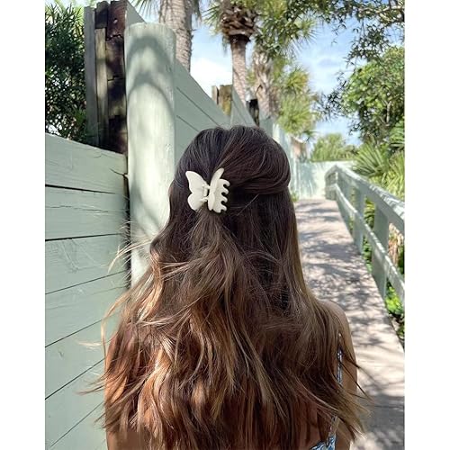 Miniatura 9 de Canitor Pinza para el pelo de mariposa, pinzas de pelo de 2.7 pulgadas para mujeres y niñas, pinzas de pelo medio mate, pinzas de mariposa para