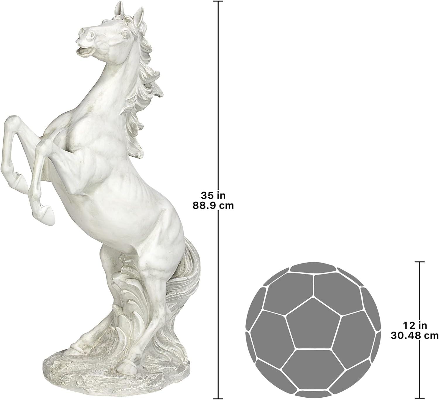 Design Toscano JE111291 Majestic Mustang Horse Statue,ancient ivory