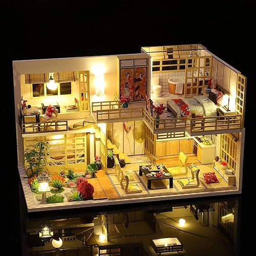 Miniatura 9 de Flever Kit de casa de muñecas en miniatura con estilo japonés, habitación creativa con muebles para regalo romántico de San Valentín