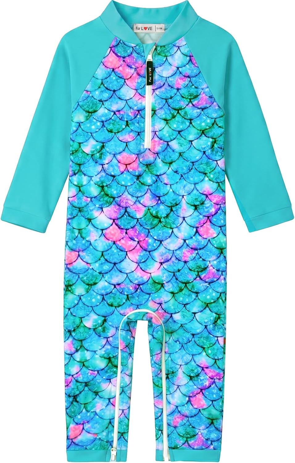 weVSwe Baby Girl Toddler UPF 50+ Rash Guard Swimsuit Sun Protection Beachwear Zipper Bathing Suit 0-3 Years