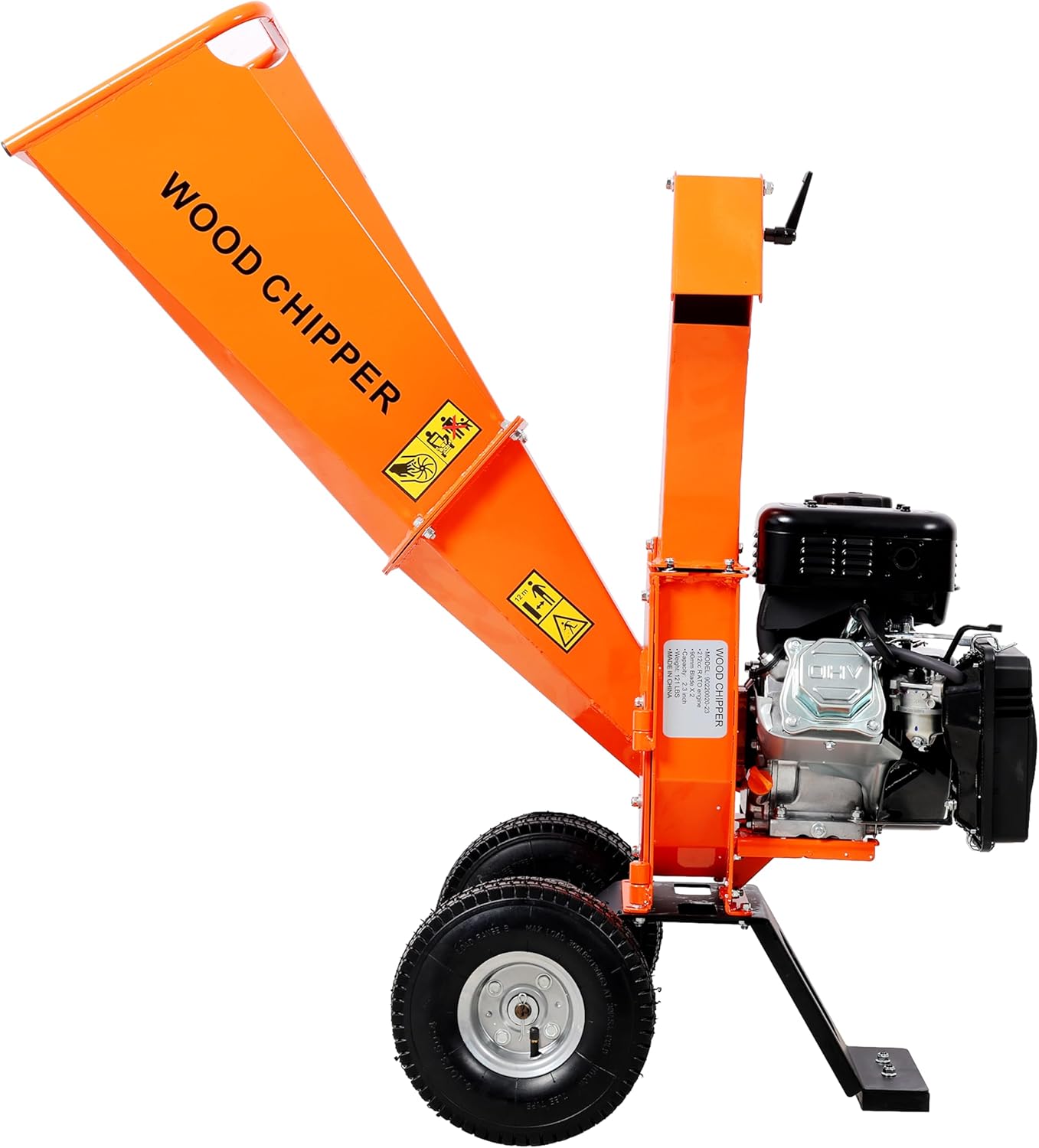 Wood Chipper Shredder Mulcher Heavy Duty 7 HP 212cc 3 Inch Max Capacity