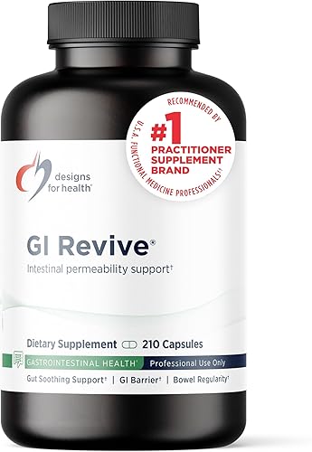 Designs for Health GI Revive - Suplementos para la salud intestinal - Forro intestinal apoyo para la salud intestinal con olmo resbaladizo garra de Designs for Health GI Revive - Suplementos para la salud intestinal - Forro intestinal apoyo para la salud intestinal con olmo resbaladizo garra de