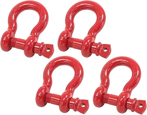 Miniatura 1 de Mytee Products Grillete de anclaje de acero al carbono forjado de 1-18 pulgadas con pasador de tornillo de aleación WLL 9.5 toneladas (19,000