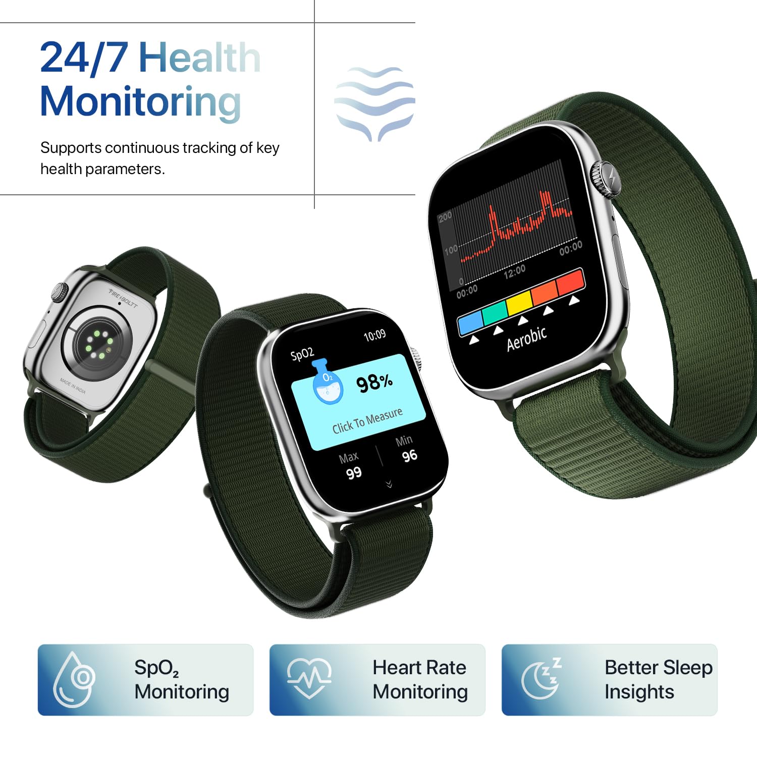 Fire-Boltt Ninja X Ring Smart Watch with 1.96” Large Display, Bluetooth Calling, Wireless Charging, AI Voice Assistant, 500+ Watch Faces, Health Suite, Smart Watch for Man & Woman — Amazon image 8