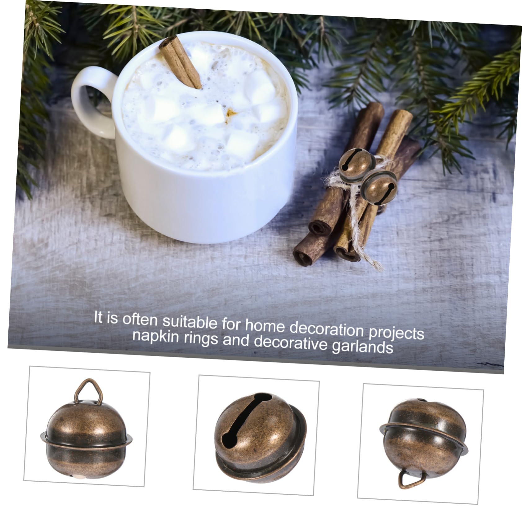 Cabilock 4 Set Campane Di Natale Decorazioni Natalizie Per Albero Porta Orpello Pendenti Natalizi Ciondolo Natalizio Campanelli Di Bronzo Decorazione Della Campana Di Natale 60 Pezzi * 4