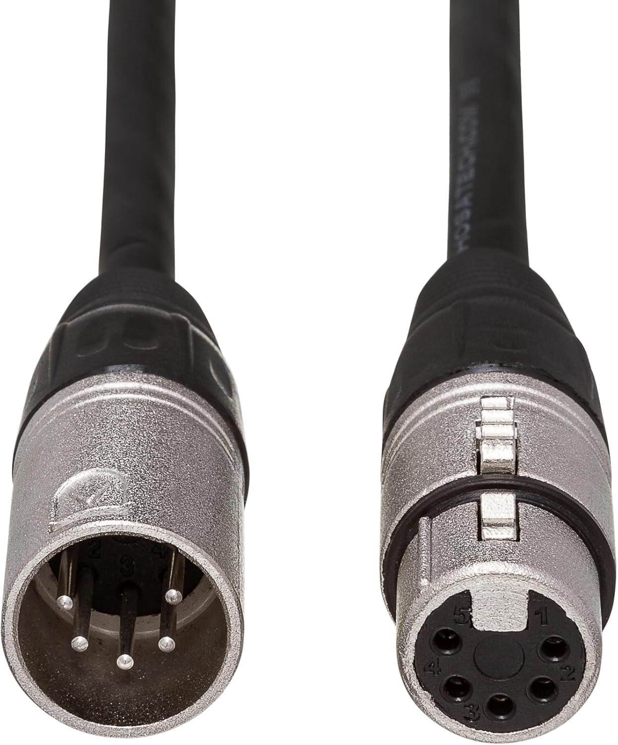 Hosa DMX-520 5-Pin 2-Conductor XLR5M to XLR5F DMX-512 Cable, 20 Feet