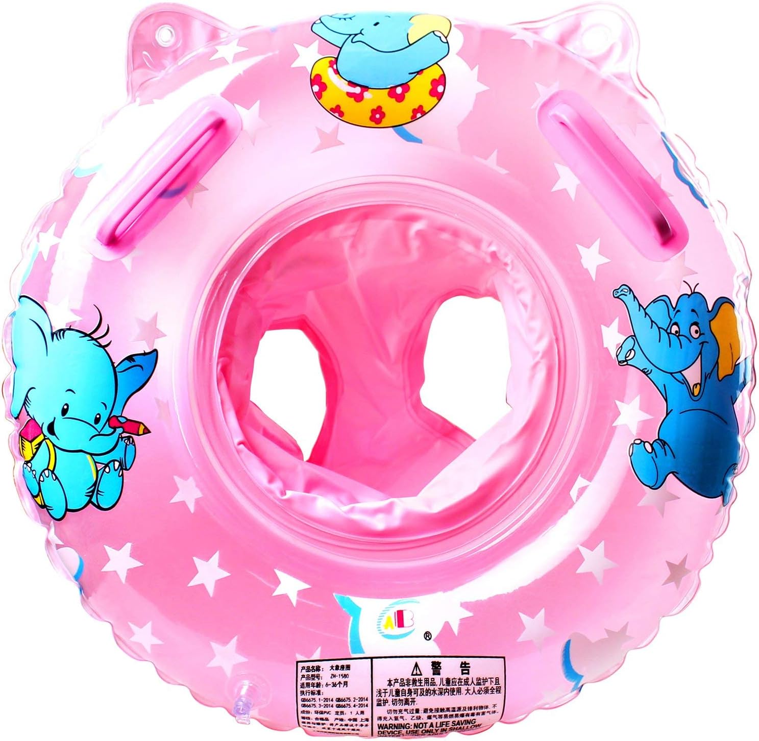 Conbo Baby Swimming Float, Inflatable Swimming Ring with Float Seat for 6 Months-6 Years Children (Pink)