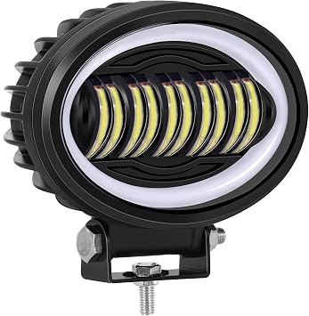 Kawell 50W Add-On Fog Lights Floodlight LED Work Light Pods LED Driving Light Angel Eye Daytime Running Lights Waterproof IP67 for Motorcycle Off Road ATV UTV 4X4 SUV Boat Forklift Truck Tractor