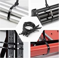 XINGO Fekete Kábelkötegelő Szett - 300mm x 12mm, 114kg Szakítószilárdság, 80db UV-Álló Nylon Kábelrögzítő Nagy Méretű Kábelrendezéshez 6